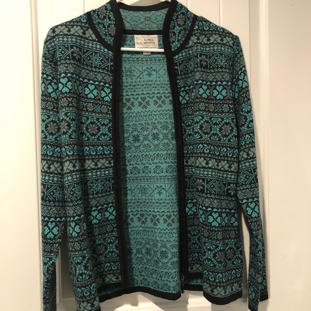 Alpaca Imports full zip sweater